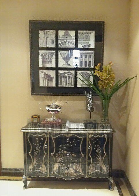 纯进口画芯 美式 客厅壁炉新古典 新奢华 装饰画 巴洛克建筑