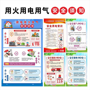 社区物业安全用电海报 电动车起火警示挂图 小区消防安全展板墙贴