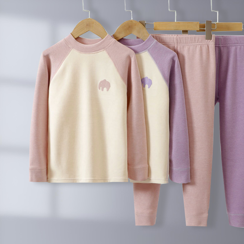 儿童保暖内衣套装 加绒加厚恒温秋衣秋裤 女秋冬打底50206