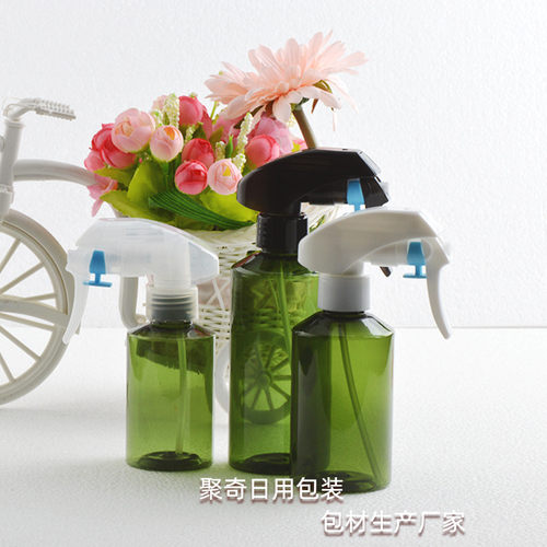 100ml150ml200ml300/500ml毫升G枪喷雾瓶 细雾斜肩绿色小喷壶 PET