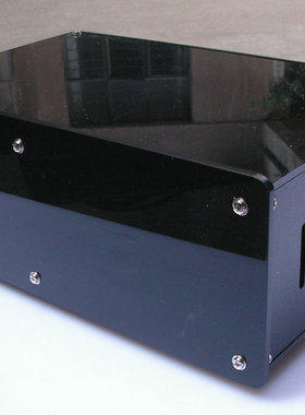 黑色功放机箱 空白版 DIY全铝合金散热器发烧音响功放解码器机箱