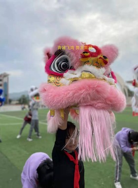 儿童舞狮雄狮少年狮头醒狮中小学生舞狮南狮儿童双人醒狮四号醒狮