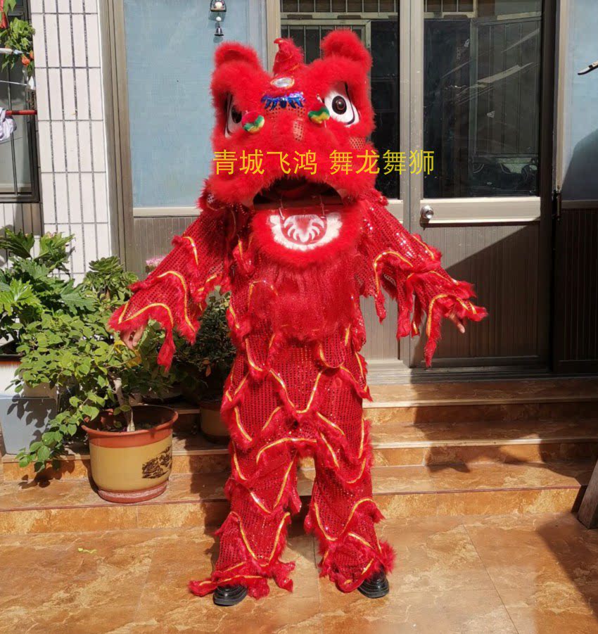 南狮单人舞醒狮单人南狮 醒狮 成人/儿童单人醒狮 单人舞狮一人舞