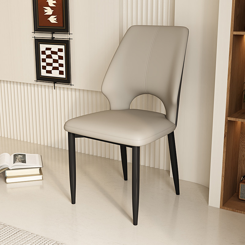 意式餐椅餐桌椅子客厅靠背凳子轻奢高级酒店椅子家用简约皮革椅子