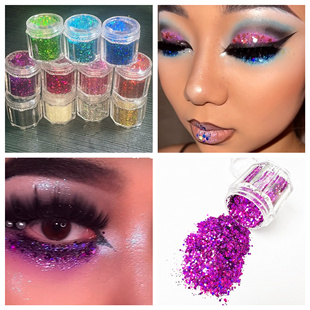 亮晶晶亮片拉丁舞化妆闪粉国标比赛眼妆金葱片黑池眼部舞台妆亮片