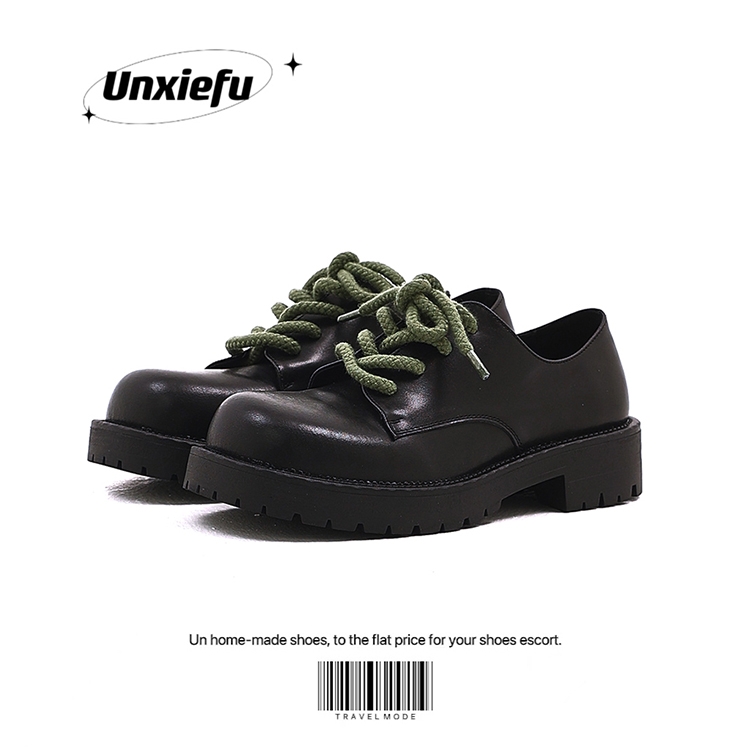 大头德比鞋男款厚底休闲皮鞋