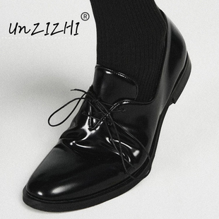 优雅德比鞋 牛津鞋 男亮面牛皮漆皮休闲薄底皮鞋 鞋 商务正装 UNZIZHI