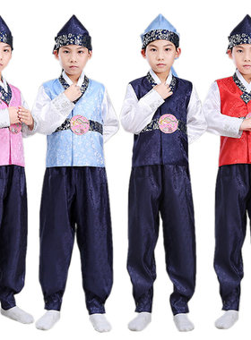 男民族服朝鲜族韩国古装儿童韩服