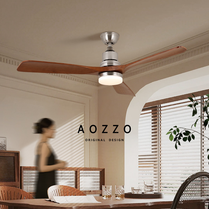 奥朵2025新款中古风餐厅风扇灯包豪斯电扇灯一体卧室风扇吊灯