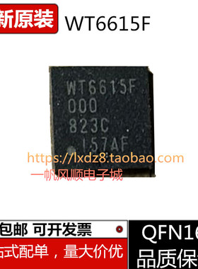 全新原装WT6615F QFN-16 36W单C/双口AC USB Type-C多协议芯片