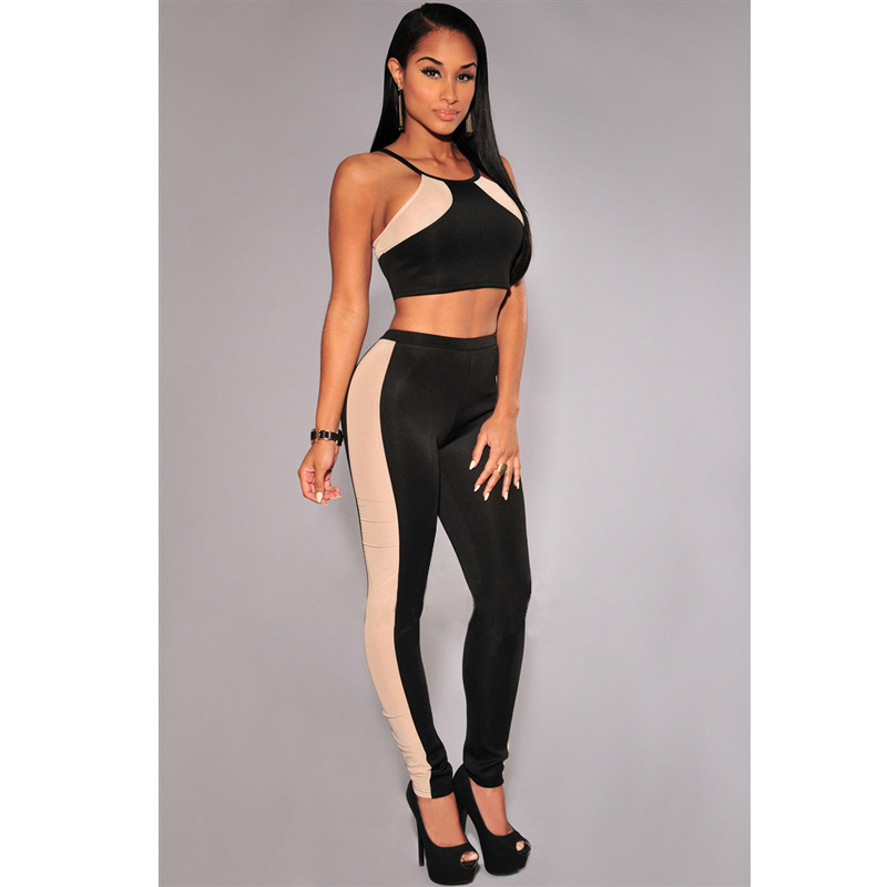 ebay selling European and American club clothing sexy halter nightclub Luyao tight package hip jumpsuit piece fitted