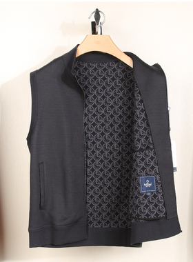 金利来背心外套 秋冬男士休闲含羊毛针织马甲新款MWK22131410-88