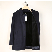 金利来男装 外套纯羊绒大衣水貂毛皮尼克服棉服男MNSFB9914155