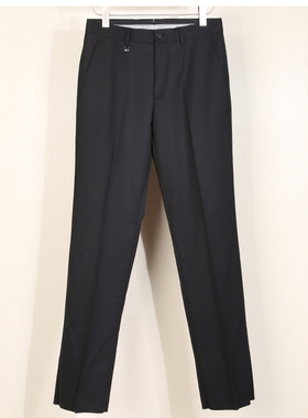 金利来男装西裤春夏新款含羊毛常规版透气黑色长裤MPD22251702-99