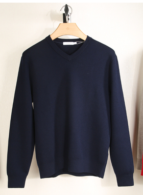 金利来男装毛衣2024冬季新款V领羊绒衫男针织衫MHSG46914016-95