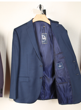 金利来男装西服男 2023新款修身羊毛羊绒西装外套MZTF35016238-85