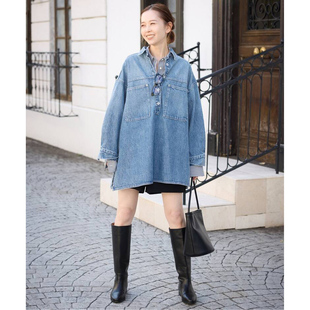 日单贵牌slo 仅5件 be牛仔宽松衬衫