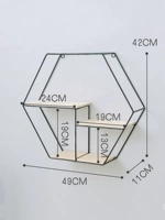 Черная большая гексагональная железная рама