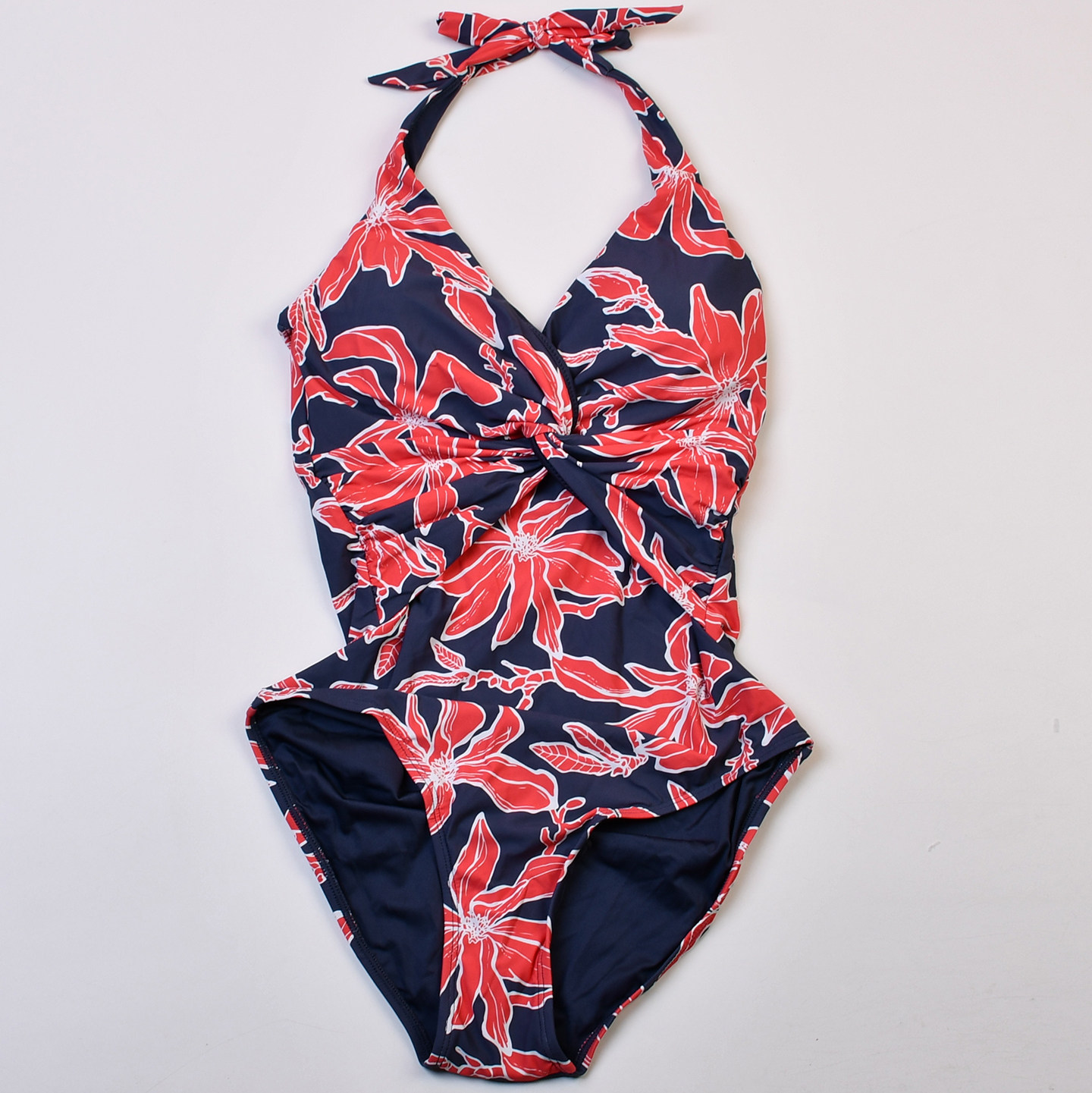 荷兰品牌BAR**时尚沙滩性感挂脖连体泳衣bikini舒适温泉女
