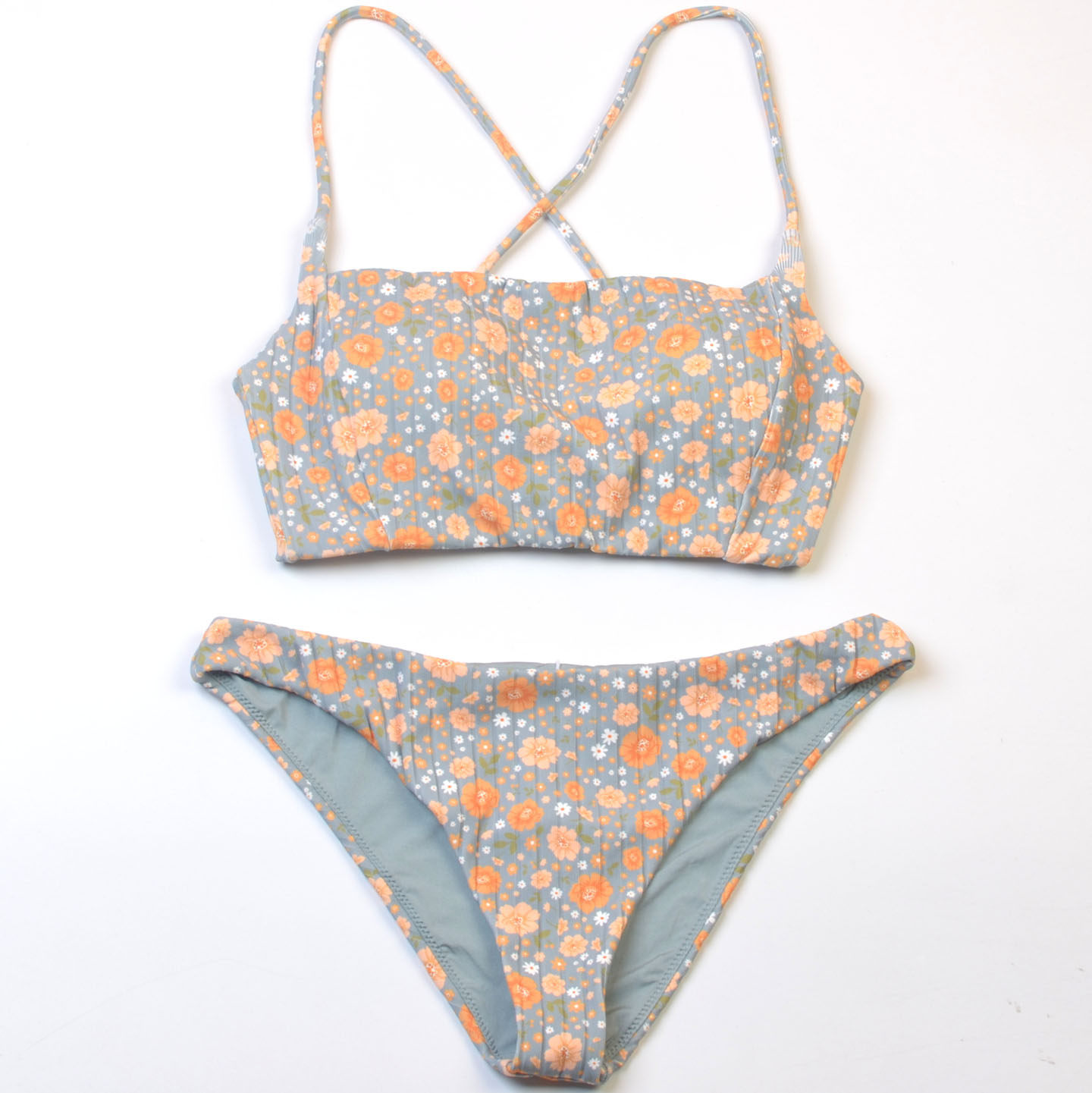 多款澳洲时尚品牌*V*A海岛度假小碎花分体泳衣性感bikini泳装女款