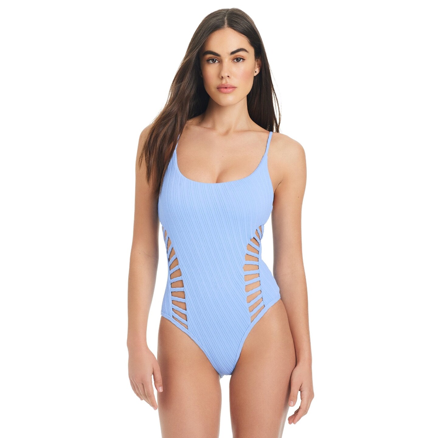 新款美国设计师品牌Red**性感镂空连体泳衣时尚海边度假泳衣女款