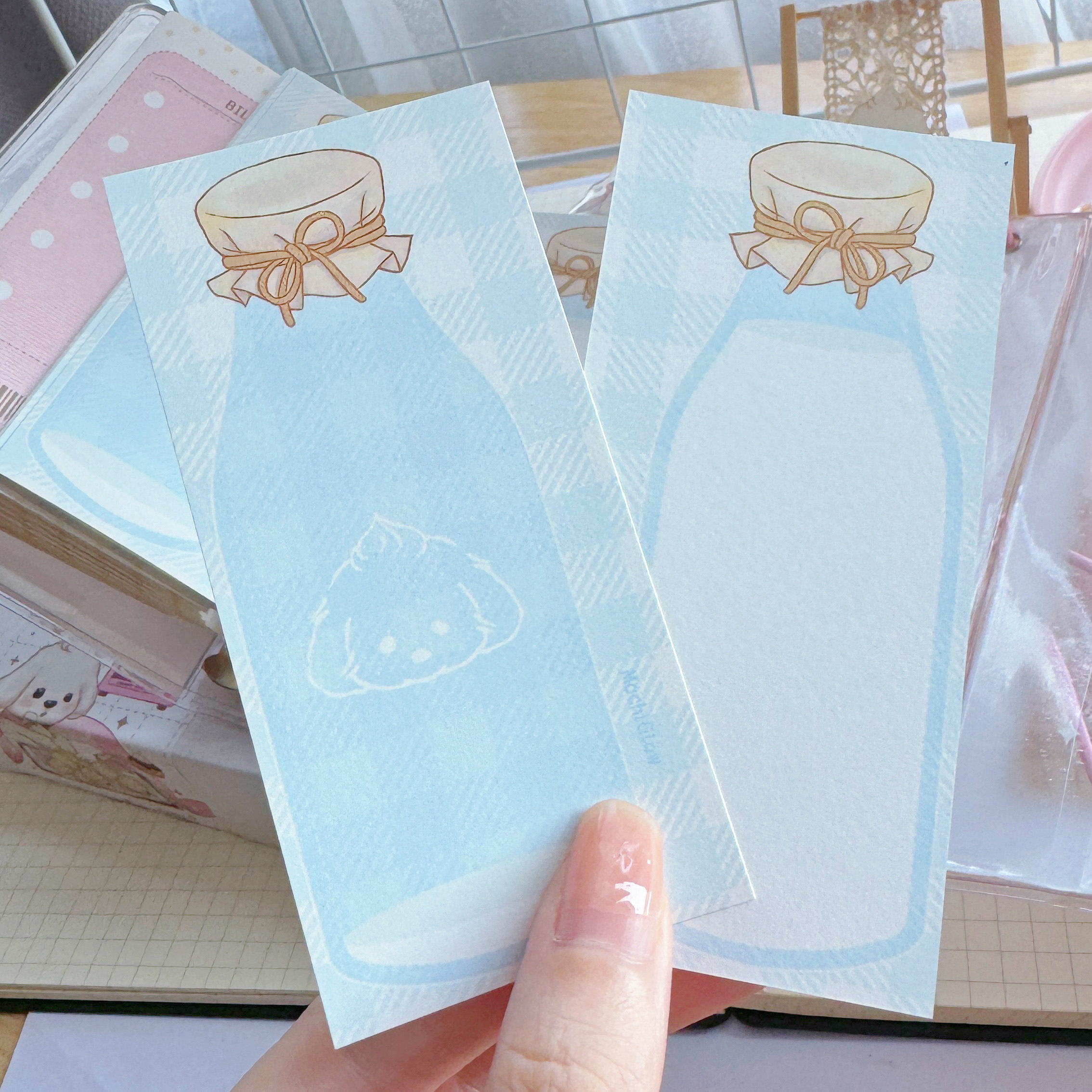 原创活页替芯|牛奶瓶天岳书纸窄长条便签活页@M5内页可爱手帐拼贴