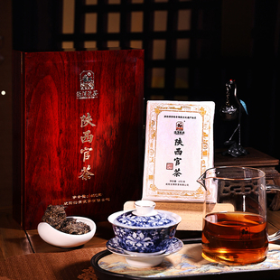 泾渭茯茶 黑茶茯砖陕西正宗金花伏茶茶砖泾阳茯砖茶 陕西官茶400g