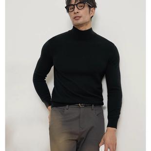 羊绒中 半高领针织衫 贵族 男士 毛衫 康赛妮小山羊BABY纯羊绒衫