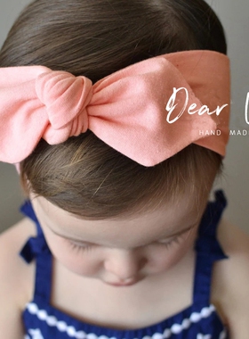 婴儿发带韩国宽蝴蝶结公主儿童女宝宝0-12个月新生儿满月ins头饰