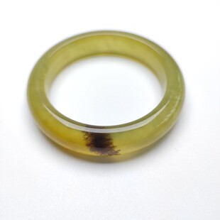 精品岫玉花玉手镯小口54mm 天然玉石辽阳花玉水草花纹四大名玉