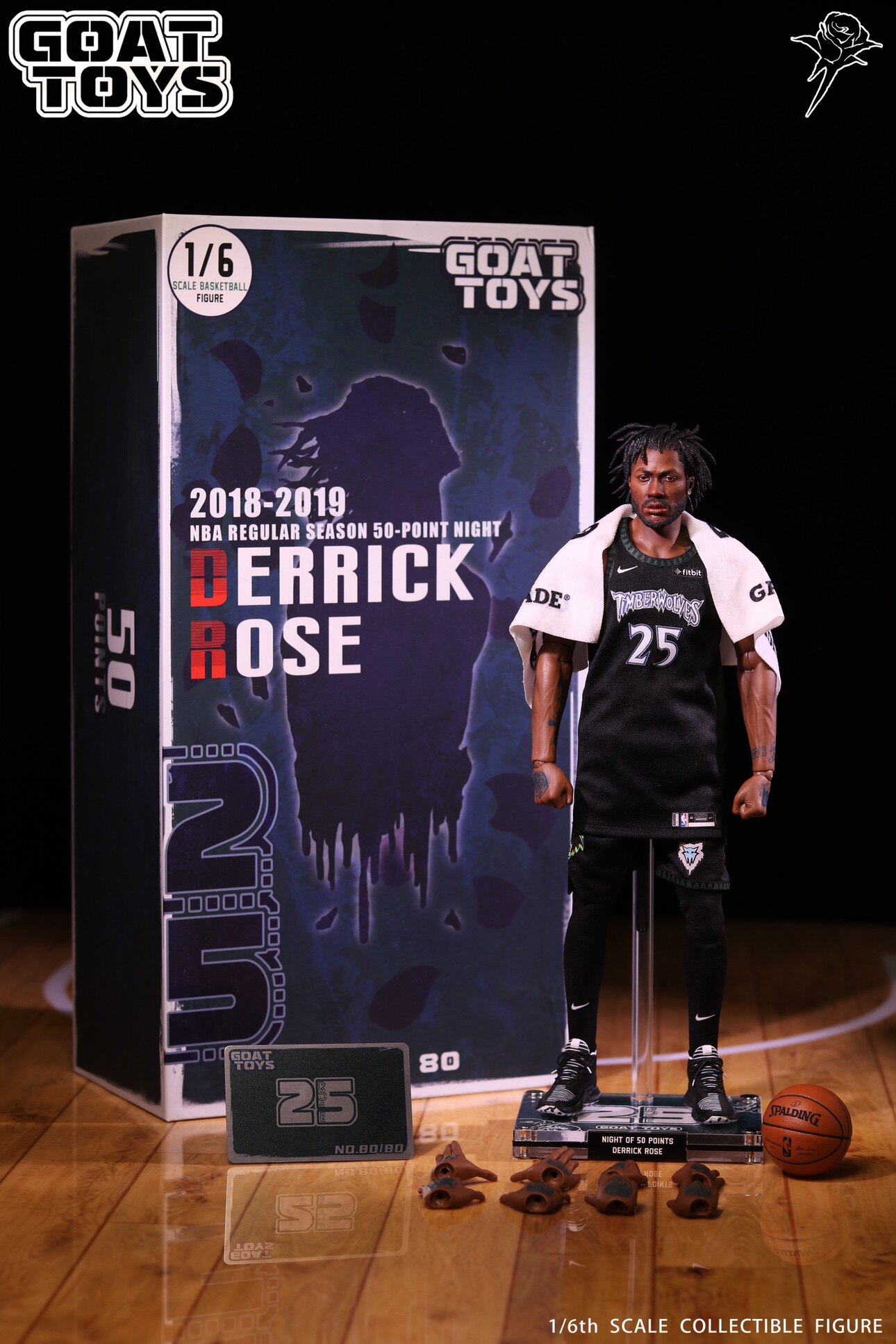 goattoys 1/6 罗斯50分之夜套装 森林狼队 产品数据:1/6 可兼容