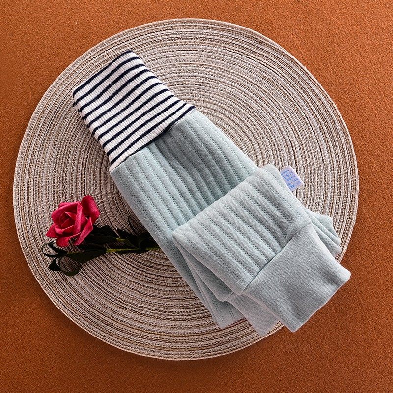 昊贝比婴儿高腰裤护肚裤棉夹棉宝宝护肚裤秋裤保暖加厚可开裆