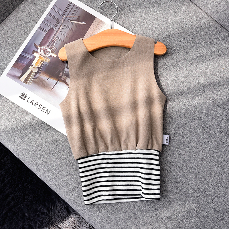 宝宝纯棉无袖背心秋冬睡觉贴身