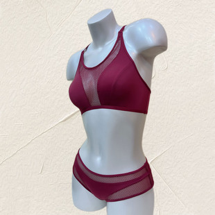 超薄内衣女运动风背心式 套头款 文胸显胸小胸罩 红色套装 75B独款