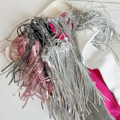 小众小腿四季亮片中筒袜