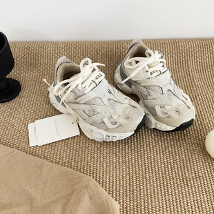 JBM正品儿童运动鞋炫酷做旧老爹鞋男女童潮鞋鳄鱼鞋轻便跑步鞋子