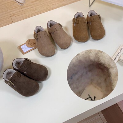 冬季新款儿童加绒儿童小皮鞋