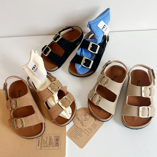夏季露趾韩版儿童博肯凉鞋
