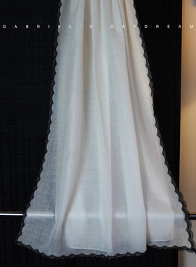 Gabriel's daydream 阿拉善白山羊绒 春夏法国蕾丝边 山羊绒围巾