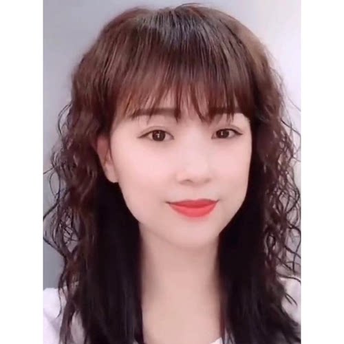 新款超轻薄甜美网红假发中老年妈妈发型羊毛卷半扎可盘发卷发气质