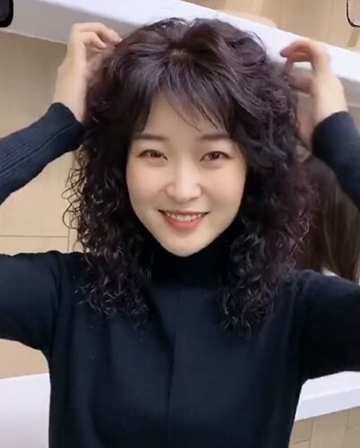 假发片女头顶补发片中老年妈妈遮白发卷发蓬松轻薄款