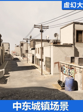 UE5.3+虚幻 Middle East City 中东城镇场景阿拉伯房屋建筑模型