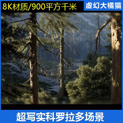 UE4虚幻5 Colorado Nature Landscape 科罗拉多松针森林岩石场景