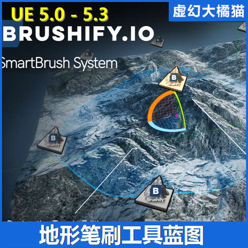 UE5虚幻5 Brushify SmartBrush System地形地貌智能工具笔刷蓝图