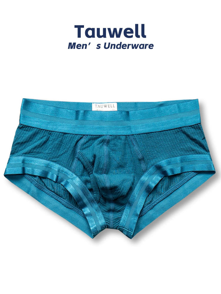 tauwell男士低腰平角内裤u凸囊袋撞色透气舒适运动健身低腰潮欧美