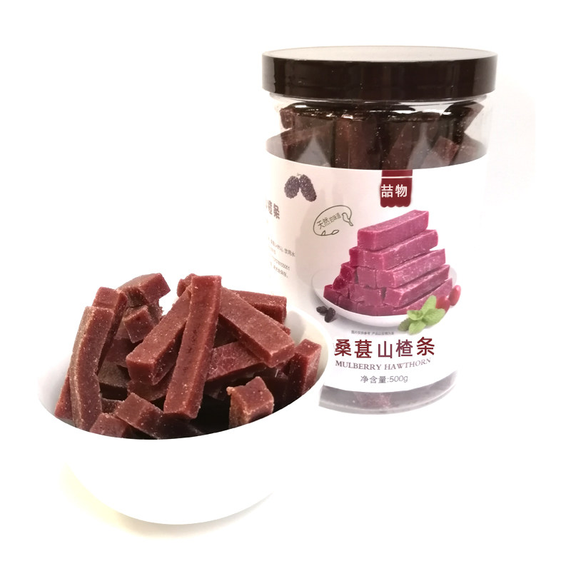 开胃零食山楂干桑葚山楂条500g一瓶零添加山楂条包邮儿童零食