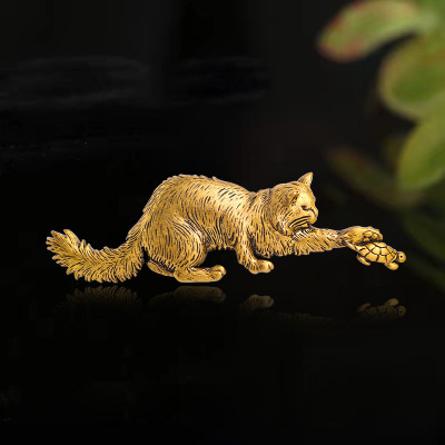 乌龟猫咪胸针合金电镀西装配件复
