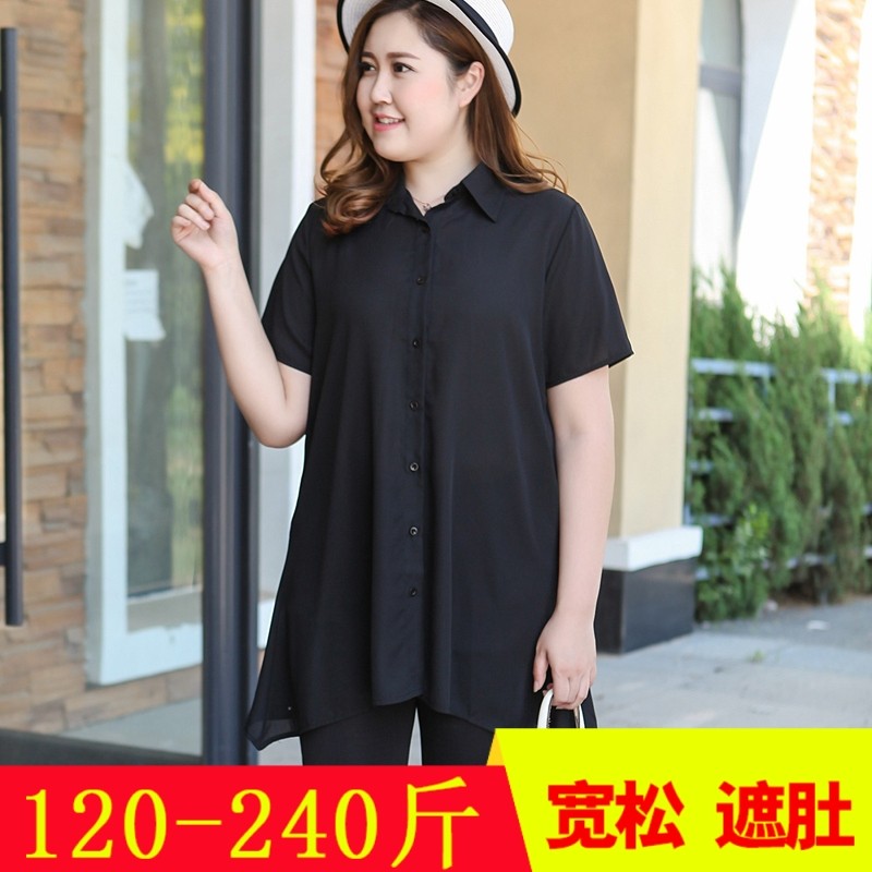 Add fertilizer XL Women's wear Chiffon Cardigan Fat sister Easy In the belly have more cash than can be accounted for shirt T-shirt was thin summerin the Women's clothing/Boutique , Large size women  category - from Buy2taobao.com to provide professional Taobao agent buy service