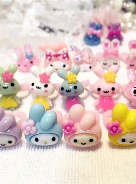 儿童戒指女童饰品动物小兔子公主