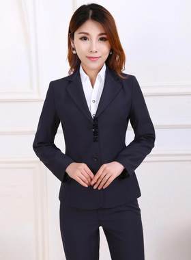 秋冬款女修身小西装ol大号2粒扣